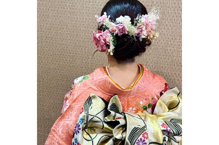 成人式　ヘアセット　着付